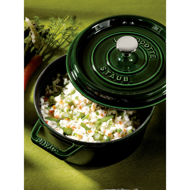 Staub La Cocotte 2.5 l cast iron round Cocotte, basil-green - Visual Imperfections