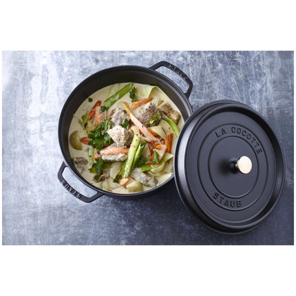Staub La Cocotte 6.75 l cast iron round Cocotte, black - Visual Imperfections