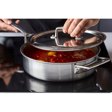 Demeyere Essential 5 24 cm Stainless Steel Saute Pan with Lid
