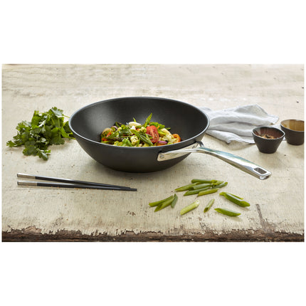 Demeyere Alu Pro 5 30 cm / 12 inch aluminum Wok flat bottom