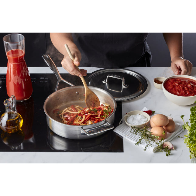 Demeyere Essential 5 24 cm Stainless Steel Saute Pan with Lid