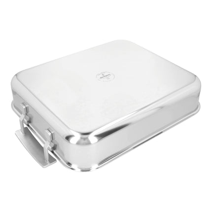 Demeyere Industry 5 39 x 33 cm 18/10 Stainless Steel rectangular Roaster + grid, silver