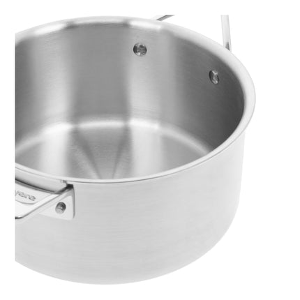 Demeyere Essential 5 3.8 l 18/10 Stainless Steel round sauce pan with lid 4QT, silver