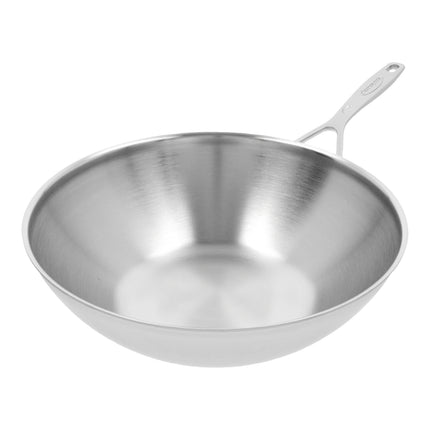 Demeyere Industry 5 30 cm / 12 inch 18/10 Stainless Steel Wok flat bottom