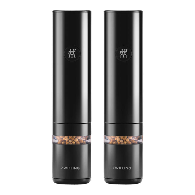 ZWILLING ELECTRIC SALT AND PEPPER MILL SET - BLACK