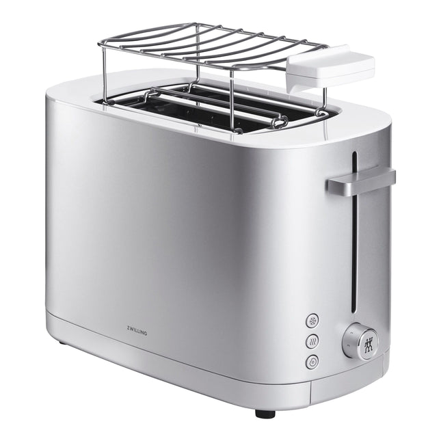 ZWILLING 2 SHORT SLOTS TOASTER WITH BUN WARMER - SILVER