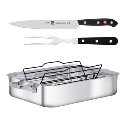 ZWILLING Tradition Carving Set and Truclad Roaster