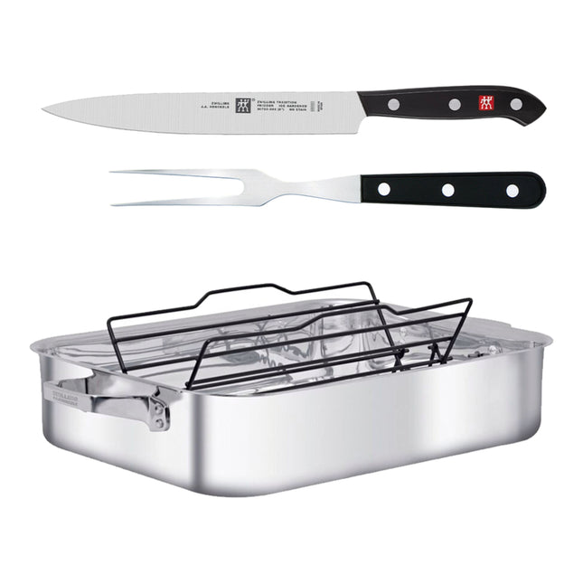 ZWILLING Tradition Carving Set and Truclad Roaster