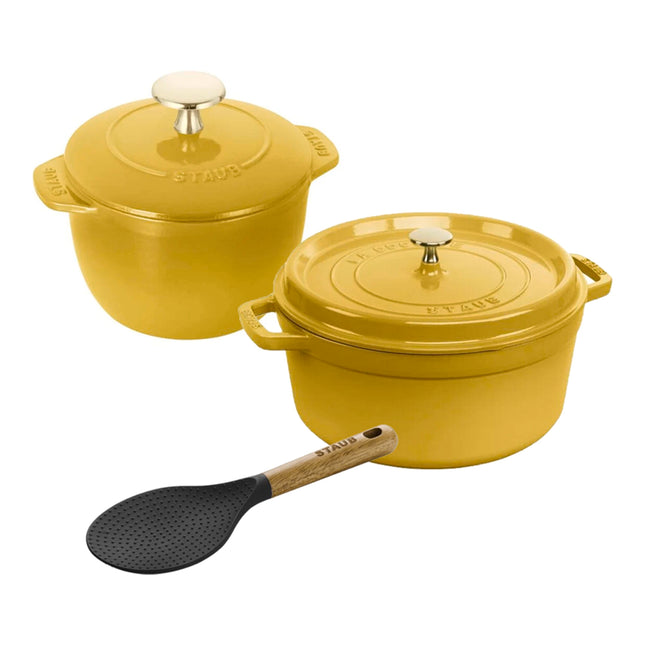 Staub Cocotte and Rice Cocotte Set - Citron