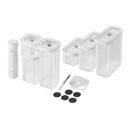 ZWILLING CUBE Vacuum starter set, S & M / 9-pcs, transparent-white