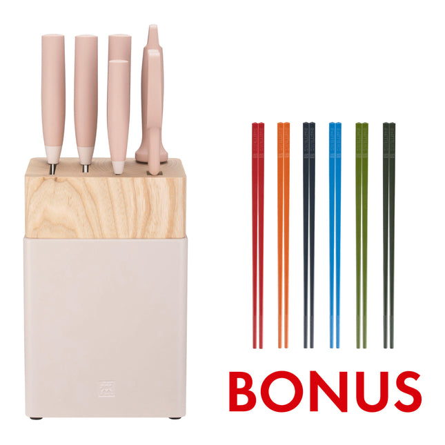 ZWILLING Now S 7 Piece, Knife block set with Bonus Chopstick