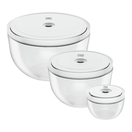ZWILLING FRESH & SAVE VACUUM GLASS BOWLS EXPANDER SET S/M/L 6PC