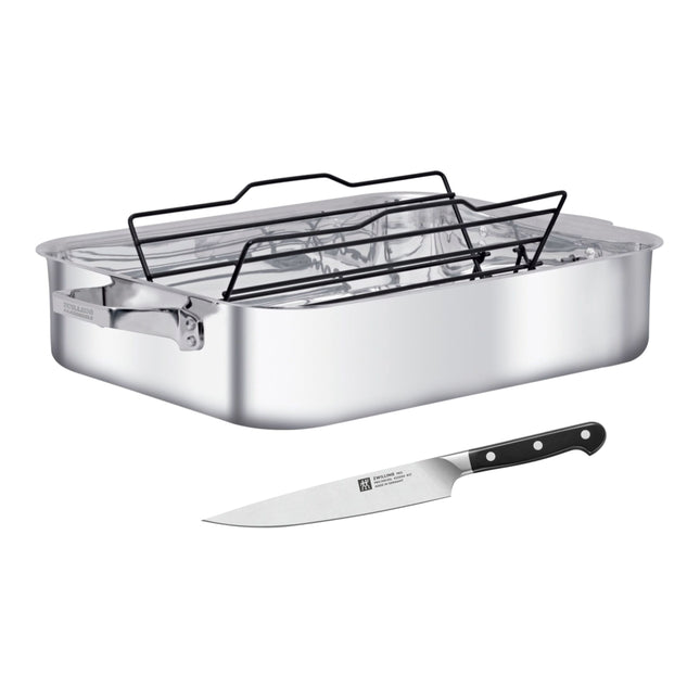 ZWILLING ZWILLING PRO 8" CARVING KNIFE AND TRUCLAD 9.75L/10Qt OVEN DISH