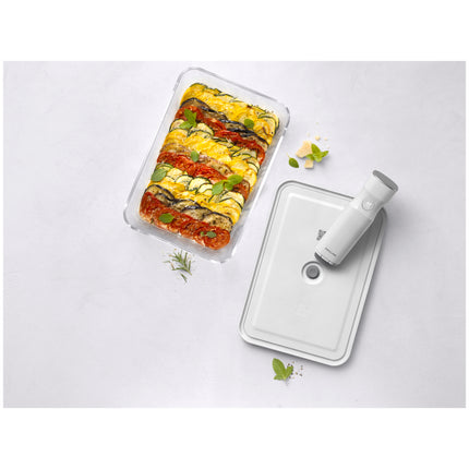 ZWILLING Fresh & Save Vacuum gratin dish, glass, grey