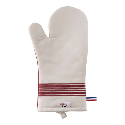 Staub French Line 2 Piece cotton Oven glove set, cherry