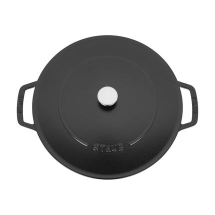 Staub 3.7 L Cast Iron Round Saute Pan with Chistera Lid