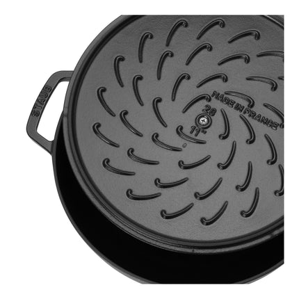 Staub 3.7 L Cast Iron Round Saute Pan with Chistera Lid