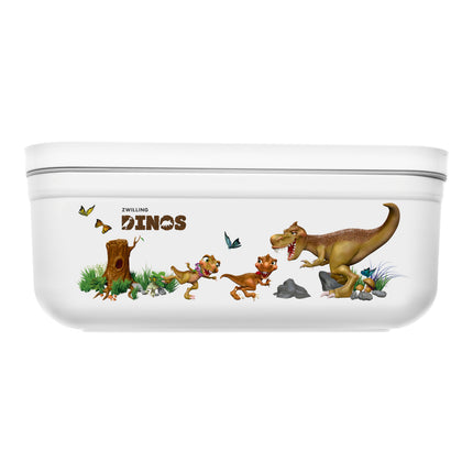 ZWILLING Dinos L DINOS Vacuum Lunch Box with divider, plastic, white-grey
