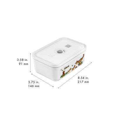 ZWILLING Dinos L DINOS Vacuum Lunch Box with divider, plastic, white-grey