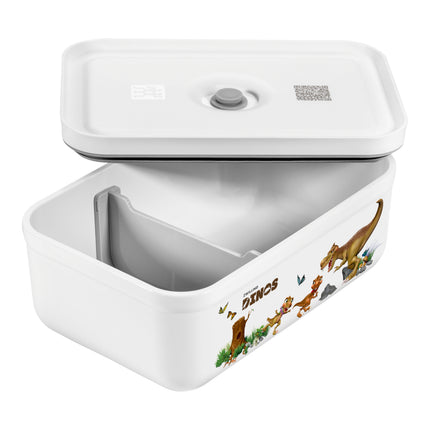 ZWILLING Dinos L DINOS Vacuum Lunch Box with divider, plastic, white-grey