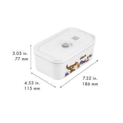 ZWILLING Dinos M DINOS Vacuum Lunch Box with divider, plastic, white-grey
