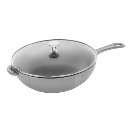 Staub Pans 26 cm / 10 inch cast iron DAILY PAN WITH GLASS LID