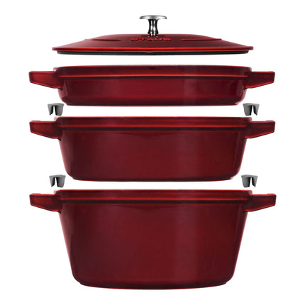 Staub Stackable Set Stackable Set Large 4 Piece, cast iron