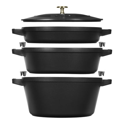 Staub Stackable Set Stackable Set Medium 4 Piece, cast iron