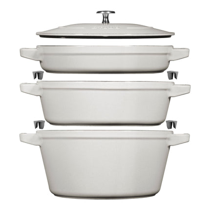 Staub Stackable Set Stackable Set Medium 4 Piece, cast iron