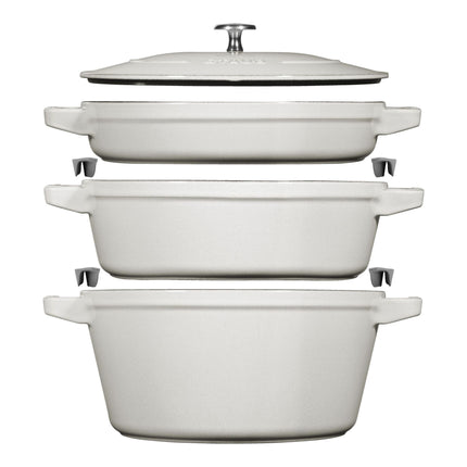Staub Stackable Set Stackable Set Medium 4 Piece, cast iron