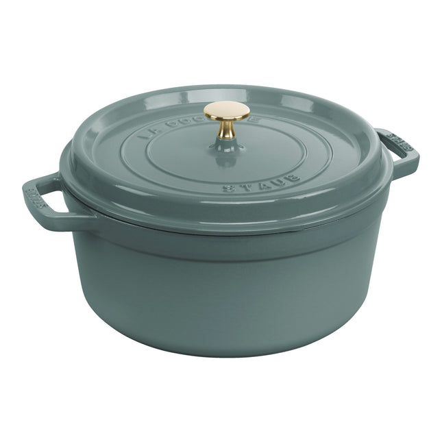 Staub La Cocotte 5.25 l cast iron round Cocotte, eucalyptus - Visual Imperfections