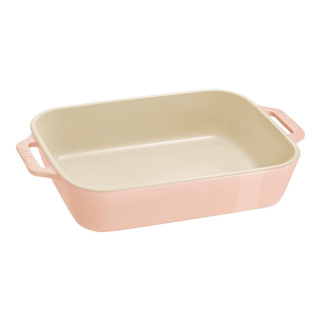 Staub Ceramique Rectangular Baking Dish Set Macaron light pink 3 Piece