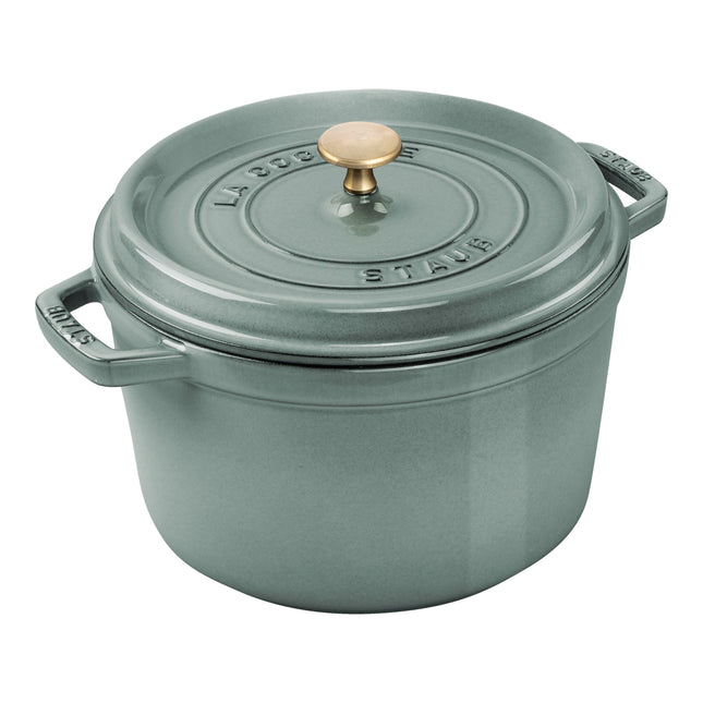 Staub La Cocotte 4.75 l cast iron round Cocotte deep, eucalyptus - Visual Imperfections