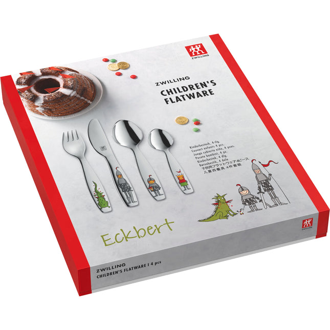 ZWILLING Eckbert 4 Piece, Children's flatware set, silver