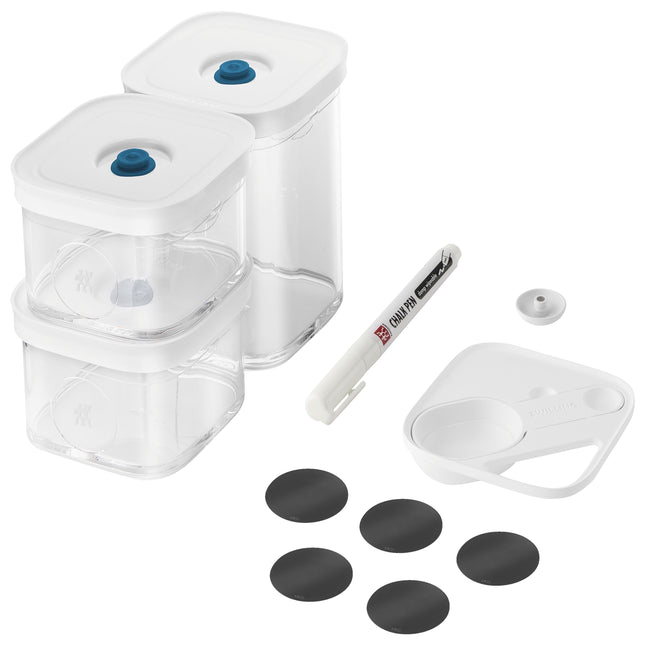ZWILLING Fresh & Save CUBE CUBE Vacuum Starter Set, S / 6 Piece, transparent-la-mer