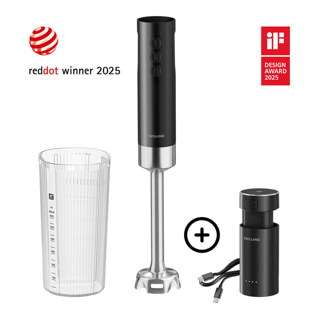 ZWILLING XTEND Cordless Hand Blender Starter Set, Starter Set including battery