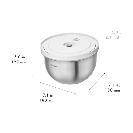 ZWILLING Fresh & Save BOWLS Vacuum bowl set S/M/L / 6 Piece, stainless steel