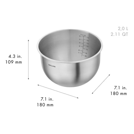 ZWILLING Fresh & Save BOWLS Bowl set S/M/L / 3 Piece, stainless steel, silver