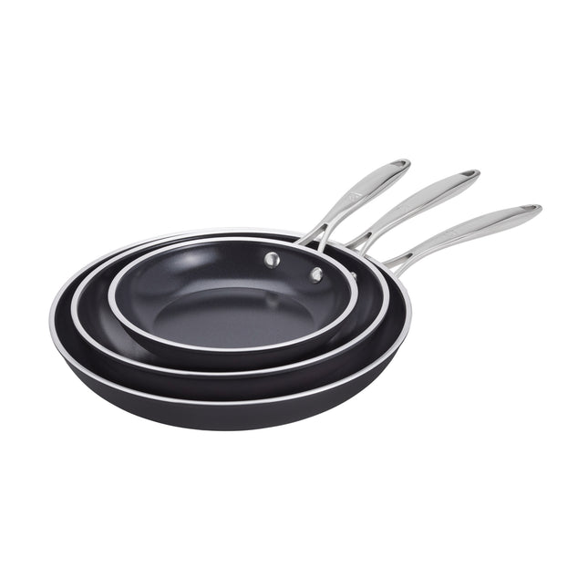 ZWILLING Forte Plus Fry pan set, 3 Piece, aluminum, Ceramic Titanium