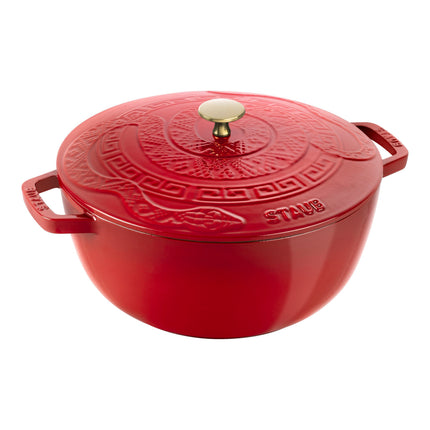 Staub La Cocotte 4.8 l cast iron round Essential French Oven with Snake Lid