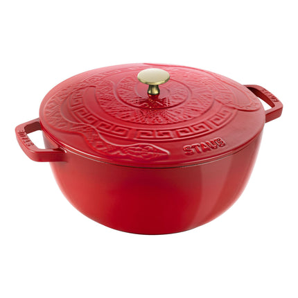 Staub La Cocotte 4.8 l cast iron round Essential French Oven with Snake Lid
