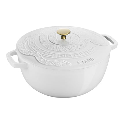 Staub La Cocotte 4.8 l cast iron round Essential French Oven with Snake Lid