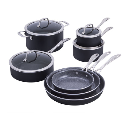 Henckels Capri Cookware set grey 11 Piece, aluminum
