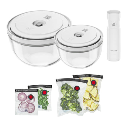 ZWILLING Fresh & Save BOWLS glass / M/L Vacuum starter set, 9 Piece
