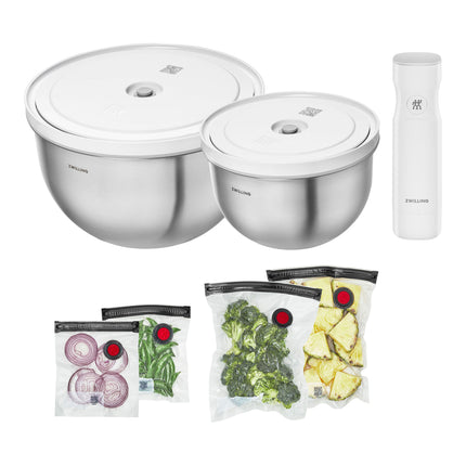 ZWILLING Fresh & Save BOWLS glass / M/L Vacuum starter set, 9 Piece