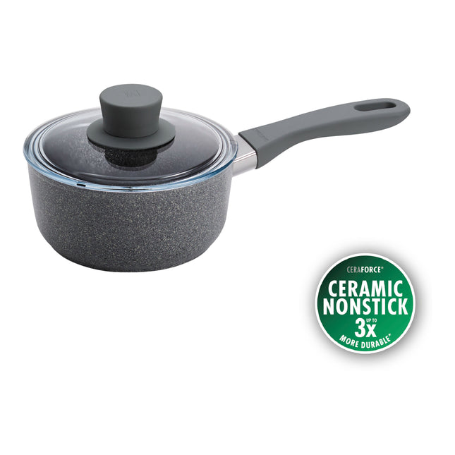 ZWILLING Parma Plus Ceramic 1.4 l aluminum round Sauce pan with lid, grey