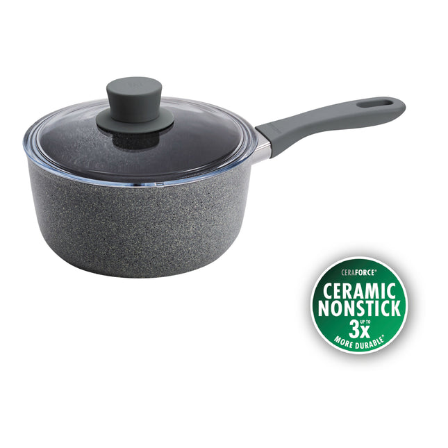 ZWILLING Parma Plus Ceramic 2.75 l aluminum round Sauce pan with lid, grey