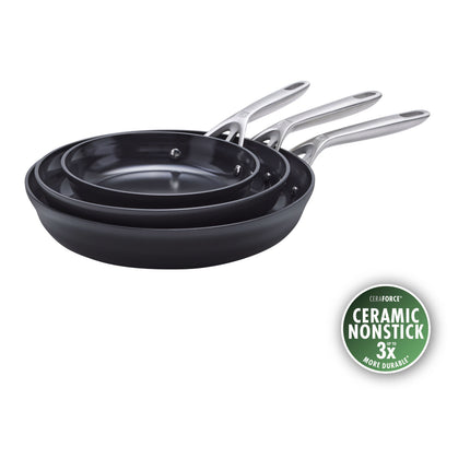 ZWILLING Motion Ceramic 3 Piece aluminum frying pan set