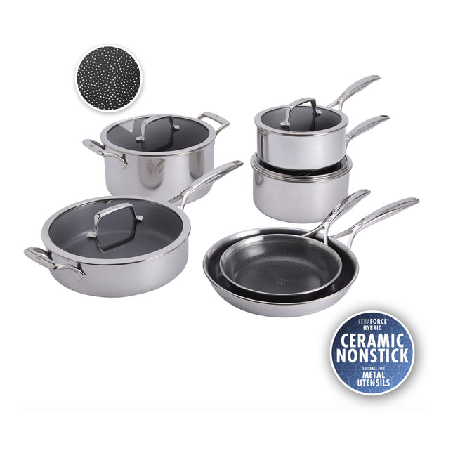ZWILLING Peak 10 Piece stainless steel Cookware set