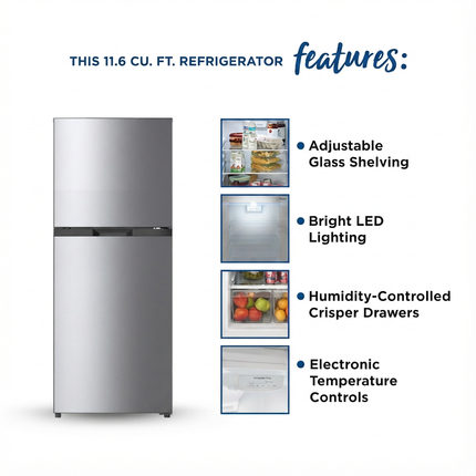 Vesta Newfoundland 24" Stainless Steel Refrigerator